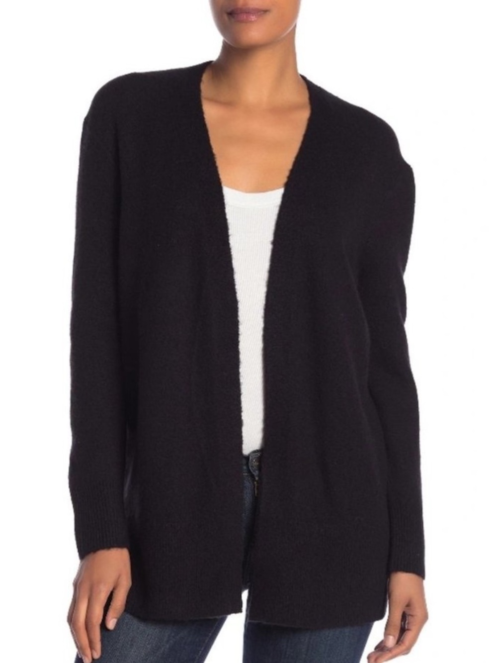 Madewell Cozy Walker Open-Front Wool Blend Cardigan